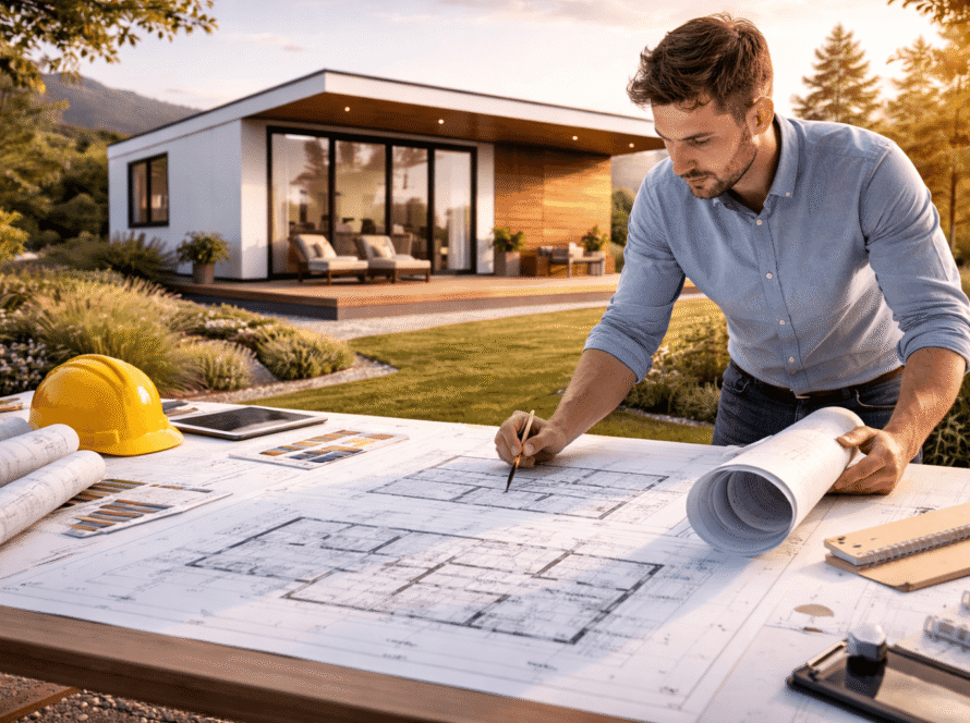 Prefabrik evlerde doğru proje seçimi mimari plan inceleme prefabrik ev proje seçimi görseli