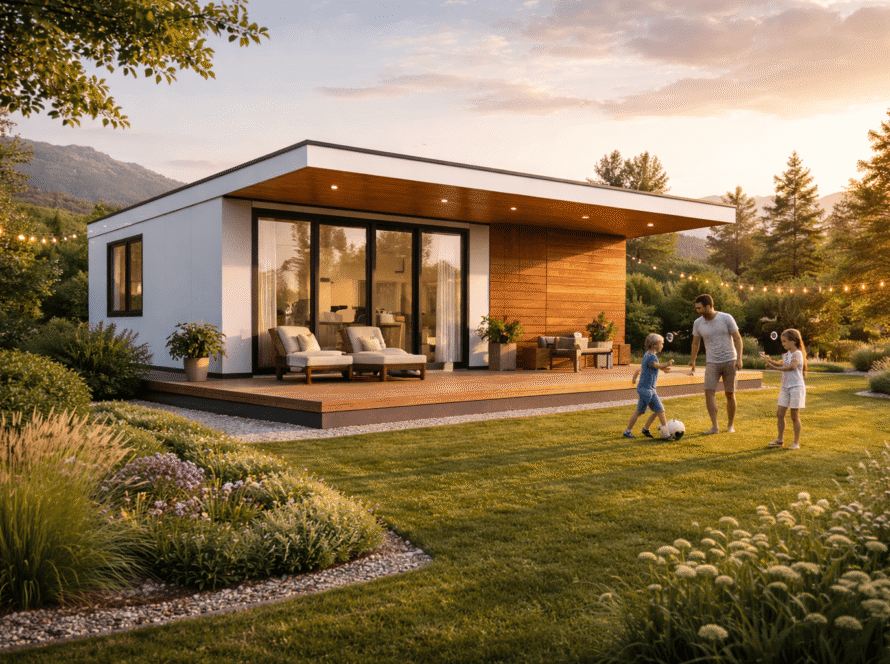 Prefabrik evlerde uzun süreli yaşam modern prefabrik ev kalıcı yaşam görseli